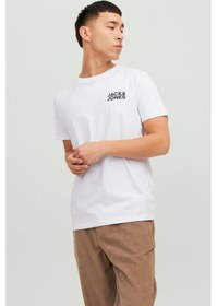 Resim Jack & Jones Jjecorp Logo Tee Ss O-Neck Noos Erkek Beyaz Tişört 