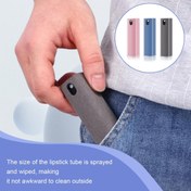 Resim 2'si 1 Arada Taşınabilir Fiber Bez Sprey Şişesi, Siyah ve Gri Renkli Basit ve Şık Model. Ultra İnce İç Kumaşlı ve Ergonomik Tasarımıyla Rahat Tutuşlu, Küçük Boyutuyla Telefon Temizliği için Çok Pratik 