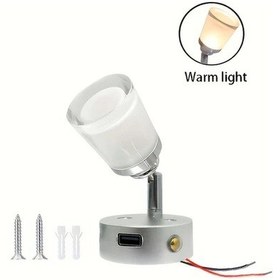 Resim Boatshop1 Myrc 3w Gumus Dokunmatik Kontrollu Led Okuma Lambasi 3 Renk Ayarlanabilir Usb Guclu 1 Adet 