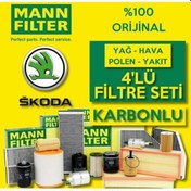 Resim Skoda Fabia 1.2 Tsi Benzinli Mann Filtre Bakım Seti 2015-2017 (495330279) 