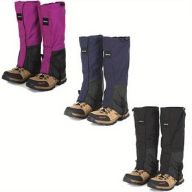 Resim 1 Çift Ayarlanabilir Bacak Koruyucu Kapakları - Kayak, Snowboard ve Dış Mekan Sporları için Dayanıklı Polyester Koruyucu Kolluklar, Siyah Kırmızı Detaylarla, Erkekler ve Kadınlar için Uygun, Kayak Aksesuarları, Şık Tasarım, Güvenli Uygun Tasarım 