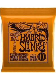 Resim Ernie Ball 2222 Hybrid Slinky Nickel Elektro Gitar Teli (9-46) 