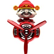 Resim Xuweiwei 1 Adet Sevimli Pilot Ayı Kırmızı Şans Tanrısı Araç İçi Dekorasyon Hediyelik Figür 