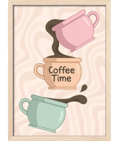 Resim Coffee Time - Çerçeveli / Doğal / 45x60 