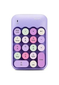 Resim Renkli Daktilo Tarzı Vintage Kablosuz Wıreless Numeric Keypad 18 Tuşlu Sayısal Klavye Numpad 