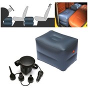 Resim Z5q1 Büyük Kare Tabure + Araba Pompası Evrensel Araba Seyahat Şişme Tabure, Size:z5q1 Large Square Stool + Car Pump 