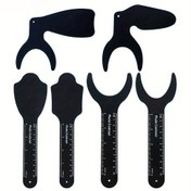 Resim DENTASOP 6 Metal Diş Karşılaştırma Plakaları Siyah Arka Plan ile - Diş Kullanımı için Dezenfekte Edilebilir Ağız Endoskopu Tepsileri, Fotoğraf Ekipmanı | Diş Araçları 