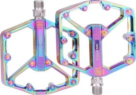 Resim Meroca Rainbow Alüminyum Rulmanlı Bisiklet Pedalı Ultra Hafif Freeride Platform Pedal 