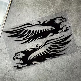 Resim Alev Vinil Motosiklet Araba Sticker Seti 