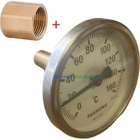 Resim Pakkens Çap 63 Mm 160 Derecec 5 Cm Termometre + Bağlantı Manşonuyla 