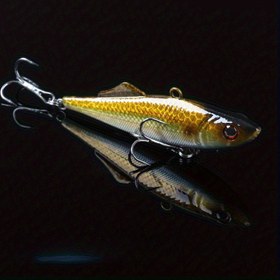Resim 1 adet Premium VIB Minnow Balıkçılık Yemi - Gerçekçi Balık Tasarımı ile Uzun Atış Sert Yem, Karışık Renkler, Tatlısu ve Tuzlu Su Balıkçılığı için Üçlü Kanca, Balıkçılık Yemi 