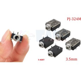 Resim FANO (5 Adet) SoketKonektor Ses Stereo Dişi 3,5mm 5 Pinli Tip ADış Dişli 