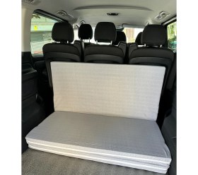 Resim Araç Yatağı Sünger Katlanabilir Oto Yatağı Üniversal 120X180X6 Cm-Tesla ve Birçok Modele Uygun-Gri 