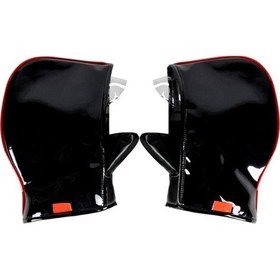 Resim Kışlık Moto Elektrikli Araç El Tutucu Koruması - Deri, Isı Sağlar, Rüzgar Ve Su Geçirmez, Siyah 