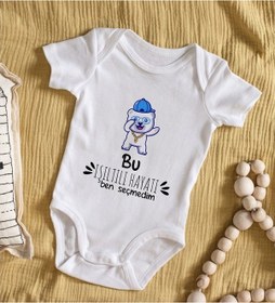 Resim Bitmeyenkartus Bk Kids Işıltılı Hayatı Ben Seçmedim Tasarımlı Bebek Body Zıbın - 