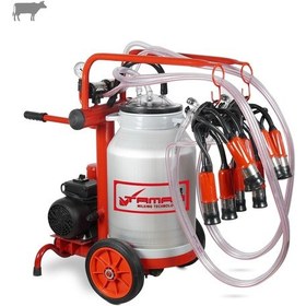 Resim Tamam Ecomini İkili İnek Süt Sağma Makinesi Alüminyum Güğüm-kauçuk Kuru -3202 