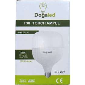 Resim Doğaled Beyaz Torch Ampül 30W 2700 Lümen Enerji Tasarruflu ( Standart Duylara Uymaktadır E-27 ) 