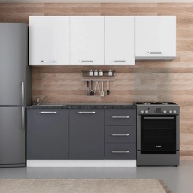 Resim Minar 215 Cm Mutfak Dolabı Beyaz Antrasit 215-A4 