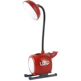 Resim Coverzone Kalemlikli Helikopter Tasarımlı Karikatür Masa Lambası Dekoratif Hediyelik Çocuk Odası Süs 