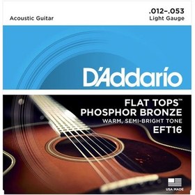 Resim Daddario EFT16 Akustik Tel Set Flat Light (.012) Zımparalı 