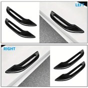 Resim Xuweiwei Tesla Model3 Modely 2021 2022 Araba Kapı Kolu Sticker Parlak Siyah 4 Adet Anti Friz Dekorasyon Koruyucu 