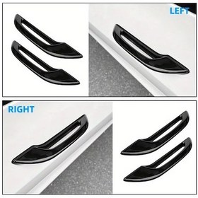 Resim Xuweiwei Tesla Model3 Modely 2021 2022 Araba Kapı Kolu Sticker Parlak Siyah 4 Adet Anti Friz Dekorasyon Koruyucu 