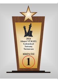 Resim Satranç Turnuvası Plaketi , Ahşap Mdf Gold Levhaya Baskılı ,kişiye Özel İsim Baskısı Yapılabilir 