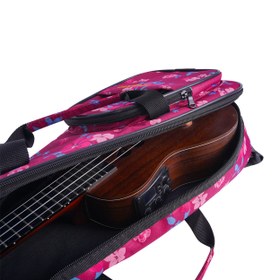 Resim Wagon 04 Serisi Tenor Ukulele Çantası - Hibiskus Pembe 