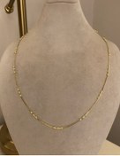 Resim emy by emel luxury silver jewelry Topçuklu Yılan Zincir Kolye Altın Kaplama 925 Ayar Gümüş 