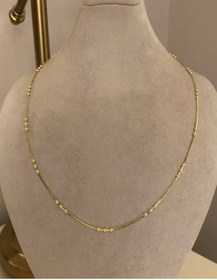 Resim emy by emel luxury silver jewelry Topçuklu Yılan Zincir Kolye Altın Kaplama 925 Ayar Gümüş 