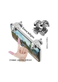 Resim Profesyonel Metal Tetik R11 Mobil Oyun Eldiveni Pembe Parmaklık 1 Çift 2 Adet Toplam 2 Çift 4 Adet 