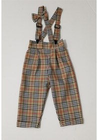 Resim Erkek Çocuk Bebek Pantolon Salopet Borbory Ekose Desenli 0 - 5 Yaş Çok Renkli 