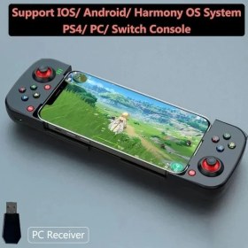Resim Vigortrading Alıcı Ile Bk-Pc Için Kablosuz Joystick Cep Telefonu Için Bluetooth Denetleyicisi Android/ıos/ps4 Için Gerilebilir Gamepad D3 Anahtar Pubg Için Joypad (Yurt Dışından) 
