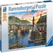 Resim Ravensburger 500 Parça Puzzle Limanda Sabah 150458 