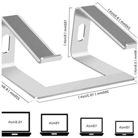 Resim Ergonomik Alüminyum Katlanır Bilgisayar Standı - 10-17 İnç 