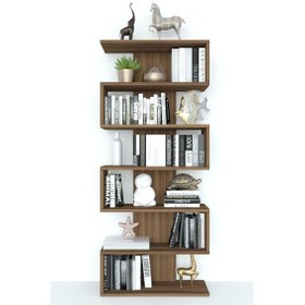 Resim Moonlife Paris Dekoratif Kitaplık Ceviz 