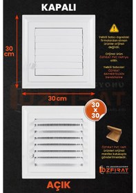 Resim Menfez Banyo, Tuvalet - Wc Havalandırma Menfezi Plastik Beyaz Ölçü Seçenekli 