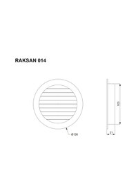 Resim Raksan Yuvarlak Lineer Menfez-Beyaz-100 