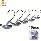 Resim 10 adet kutu Tumbler Stand Up Jig Head Kit - Asılmayan Alt Jig Başlı Kanca, 3.5g/5g/7g/10g/14g, Tatlısu ve Tuzlu Su Balıkçılığı için Karbon Çelik Çevrilebilir Kancalar 