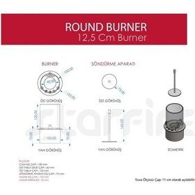 Resim Copart 12,5 Cm Yuvarlak Burner Bacasız Şömine 