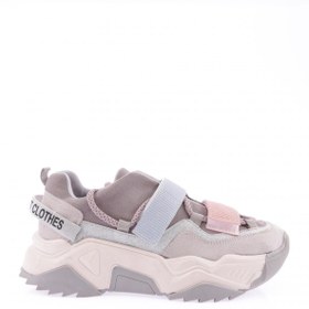 Resim Dgn 65140-22y Kadın Mega Kalın Taban Simli Cırtlı Sneakers Ayakkabı 