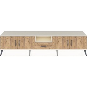 Resim Arges Tv Ünitesi 3 Raflı Tek Çekmeceli 4 Kapaklı 220x30x51 Aytaşı-çam Atlas Çam/atlas Çam - Aytası 