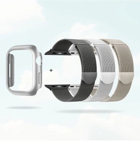 Resim Gateesat 41mm Mesh Metal Kasa Ve Bileklik İwatch Ultra 2 1 Serisi 10 9 8 Se 7 6 5 4 3 Manyetik Kordon 