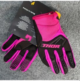Resim Techbloom 2025 Yeni Pembe Xl Dört Mevsim Tam Parmaklı Dağ Bisikleti Outdoor Spor Eldivenleri 