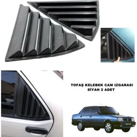 Resim ŞüsCarOto Aksesuar Tofaş Şahin Doğan Kartal Kelebek Cam Izgarası Kelebek Cam Vizörü Havalandırma Sağ Sol Takım Mat Siyah 2 Adet 