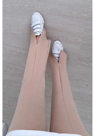Resim Kahijab Yırtmaç Detay Pantolon - Camel Camel 