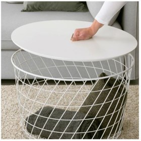 Resim IKEA Kvıstbro Saklama Bölmeli Sehpa, Beyaz 