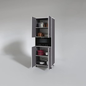 Resim Kenzlife fırın dolabı bedriye gri 185*66*45 mutfak banyo kiler ofis 