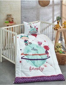 Resim Komfort Home Ranforce Bebek Yorgan Seti Pamuk / V15 