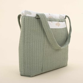 Resim Bebek Bakım Çantası - Koyu Yeşil Örgü - Yeşil Gökkuşağı 